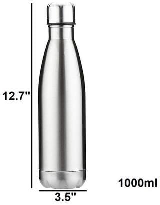 Stainless Steel Water Bottle (1000 ml, Silver) - Image 2