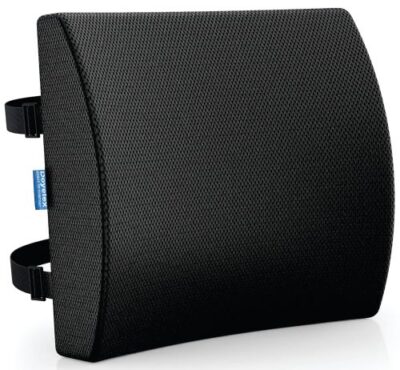 Lumbar Support for Chair, Orthopedic Back Support Memory Foam Backrest Cushion - Designed for Back Pain Relief - Ideal Back Pillow for Computer/Office Chair (Black, Universal)
