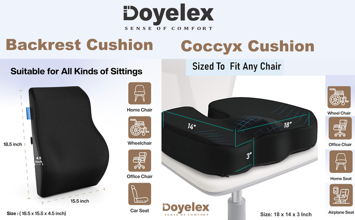 Gel Orthopedic Coccyx Cushion & Back Rest Cushion - Image 6